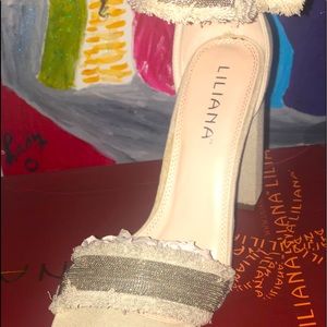 Liliana green strap heel.